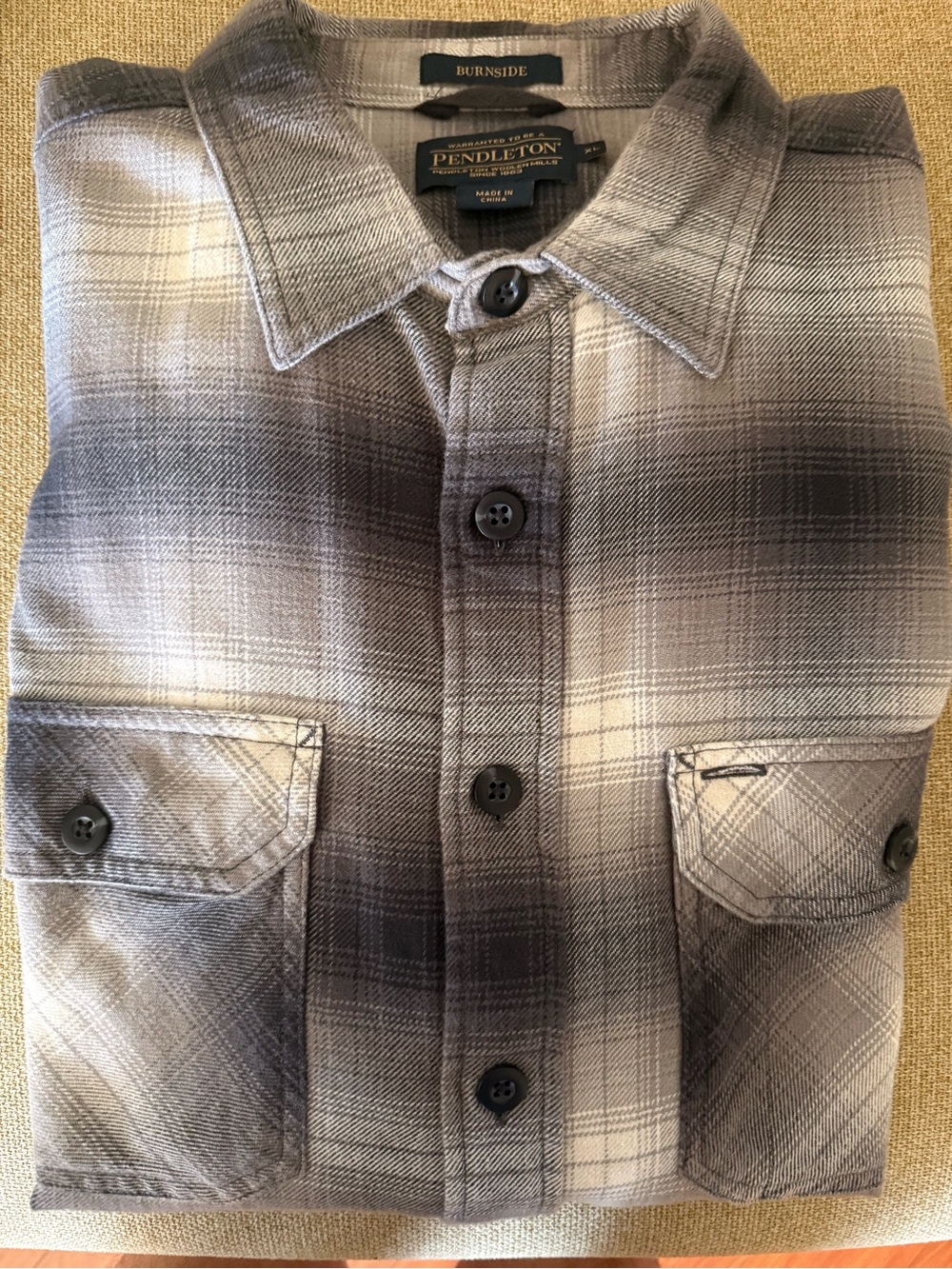 Pendleton Men's Gray Ombre Plaid Button-Down Shirt